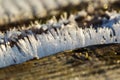 Big close up of snow or ice crystals Royalty Free Stock Photo