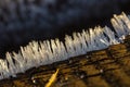 Big close up of snow or ice crystals Royalty Free Stock Photo