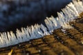 Big close up of snow or ice crystals Royalty Free Stock Photo