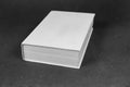 Big closed white hardcover book. Blank white cover Royalty Free Stock Photo