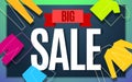 Big clothes sale banner design.