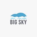 Big cloud logo icon vector template Royalty Free Stock Photo