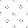 Big cloud pattern seamless black Royalty Free Stock Photo