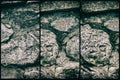 Big cobblestone close-up texture, stone background Royalty Free Stock Photo