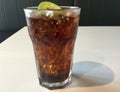 A big cold glass of coke with ice Royalty Free Stock Photo