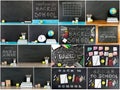 Big collection of `Back to school` concept for your text, design. Royalty Free Stock Photo