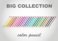 Big collection color pencil Royalty Free Stock Photo