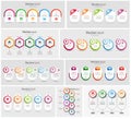 Big collection of colorful infographic Royalty Free Stock Photo