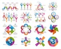 Big collection of colorful infographics. Design elements.