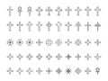 Big collection of crosses contours