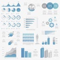 Big collection of modern business infographic vect Royalty Free Stock Photo