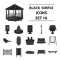 Big collection of park vector symbol stock illustration Royalty Free Stock Photo