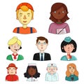 Big collection of people of different profession vector Royalty Free Stock Photo