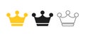 Big collection quolity crowns. Gold crown. Royal Crown icons collection set. Vintage crown. Vector illustration Royalty Free Stock Photo