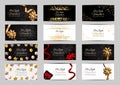 Big Collection Set of Luxury Members, Gift Card Template for your Business Vector Illustration Royalty Free Stock Photo