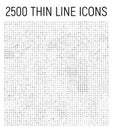 Big collection of 25 sets thin line icon. Royalty Free Stock Photo