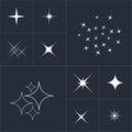 Big collection of sparkle vector. Sparkles white symbols. Sparkle star. Symbols sparkling stars. Set of sparkles star