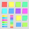 Big collection of stickers. Colorful note papers Royalty Free Stock Photo