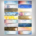 Big colored abstract banners set. Conceptual