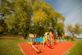 A big colorful children playground equipment Royalty Free Stock Photo