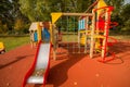 A big colorful children playground equipment Royalty Free Stock Photo