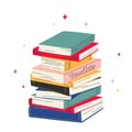 Big colorful stack of books