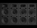 Big concert music loudspeakers with skulls in the center