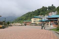 Big concrete open land and buildings at Tathagata Tsal Buddha Park in South Sikkim, India