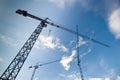 Big construction cranes Royalty Free Stock Photo