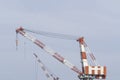 Big construction cranes of a shipyard Royalty Free Stock Photo