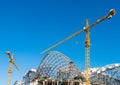 Big construction of a new facility Royalty Free Stock Photo