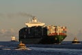 Big Container cargo ship at sea Royalty Free Stock Photo