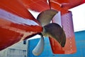 Container ship in the dry dock. Royalty Free Stock Photo