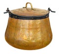 A big copper cauldron