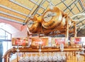 Copper Super Bock beer dispenser with glasses in Porto