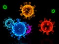 big coronaviruses scaned - 3d rendering Royalty Free Stock Photo