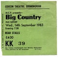 Big Country concert ticket