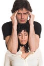 Big couple headache Royalty Free Stock Photo