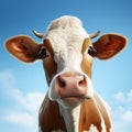 Realistic 3d Cow Clipart With Detailed Rendering