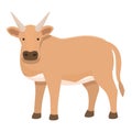 Big cow icon cartoon vector. Farm cattle