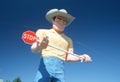 Big cowboy roadside attraction, Route 84, ID