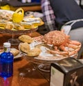 Big crab in a tapas bar in Bilbao