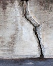 Big crack in concrete wall Royalty Free Stock Photo