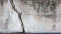 Big crack in concrete wall Royalty Free Stock Photo