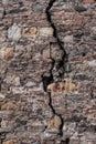 Big crack in old wall Royalty Free Stock Photo