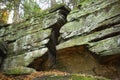 Sedimentary rock of Ritchie Ledges in Cuyahoga Valley National Park