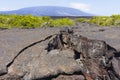 Big cracks in coagulated Lava