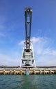 Big crane at harbour for load coal Royalty Free Stock Photo