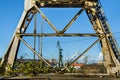 Big cranes at the shipyard. Gdansk, Poland Royalty Free Stock Photo