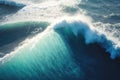 Big crashing wave. Aerial view of stormy ocean. Royalty Free Stock Photo